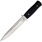 Katz AK6006G10B Black Satin Fixed Blade Knife Black Handles