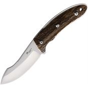 Katz NFXST Kagemusha Satin Fixed Blade Knife Stag Handles