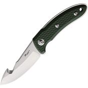 Katz NFXGHG10GN Kagemusha Satin Fixed Blade Knife Green Handles
