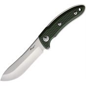 Katz PRO45G10GN Pro Hunter Satin Fixed Blade Knife Green Handles