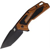 Kershaw SO86BRNZ Snap On Assist Open Linerlock Knife Bronze Handles