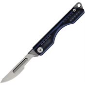 Ketuo 011 Mini Folder Satin Folding Knife Black/Blue Handles