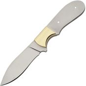 Knifemaking 7731 Bl7731 Drop Point Satin Fixed Blade Knife Silver Handles