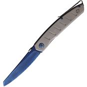 Maserin 374TD Am6 Damascus Knife Blue Handles