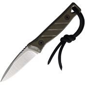 Medford 117STQ10KO Necromancer Tumbled Fixed Blade Knife Od Green Handles