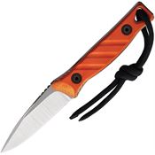Medford 117STQ11KB Necromancer Tumbled Fixed Blade Knife Orange Handles
