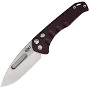 Medford 206STD41AR Auto Swift Tumbled Button Lock Knife Burgundy Handles