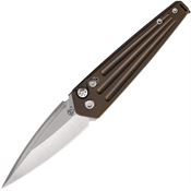 Medford NATQ36A1TS Auto Nosferatu Button Lock Knife Bronze Handles