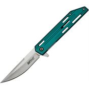 MTech A1200TL Assist Open Linerlock Knife with Teal Handles