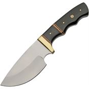 Pakistan 203452HN Skinner Resin Satin Fixed Blade Knife Black Handles