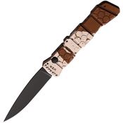 Piranha P21CT Auto 21 Black Button Lock Knife Camo Handles