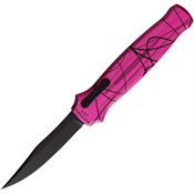 Piranha P19PKT Auto Rated-R OTF Black Knife Pink Handles