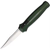 Piranha P19G Auto Rated-R OTF Mirror Knife Green Handles