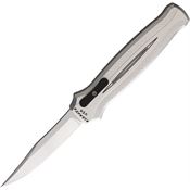 Piranha P19S Auto Rated-R OTF Mirror Knife Silver Handles