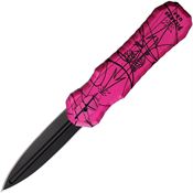 Piranha P8PKT Auto Excalibur Tactical OTF Black Knife Pink Handles