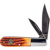 Remington 15725 Backwoods Barlow Black Folding Knife Brown Handles