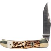 Remington 15727 Guide Series Black Stonewash Folding Knife Stag/Zebra Wood Handles