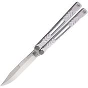 Revo NXSBBSL Nexus Balisong Stonewash Folding Knife Tumbled Handles