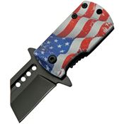 Rite Edge 300590US Money Clip Black Knife American Flag Handles