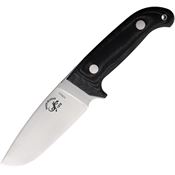 Salamandra 242221 Salamandra Stainless Fixed Blade Knife Black Canvas Handles