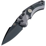 Sig 36532 Auto EX-A05 Black Button Lock Knife Gray/Black Handles