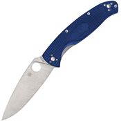 Spyderco 142PBL Resilience Linerlock Knife Blue Handles