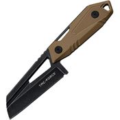 Tac Force FIX021BR Tac Force Black Fixed Blade Knife Brown Handles