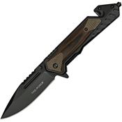Tac Force 1045BR Assist Open Linerlock Knife with Brown Handles