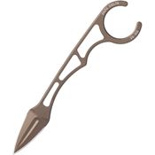 TOPS PD01 Papa Delta Bronze Fixed Blade Knife Bronze Handles