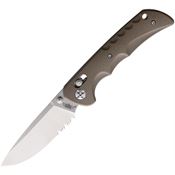 Uzi AXL2 Axis Lock Stonewash Drop Point Folding Knife Tan Handles