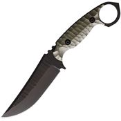 Wachtman 003ODS Titanoraptor Black Fixed Blade Knife OD Green Handles