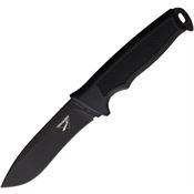 Waffentechnik B1MILBL Buddy I Black Fixed Blade Knife Black Handles