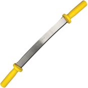 Wiebe 024 Pro Fleshing Satin beveled Fixed Blade Knife Yellow Handles