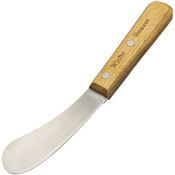 Wiebe 002 Beaver Satin Blade Knife Brown Handles