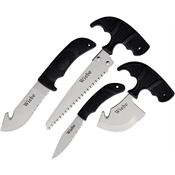 Wiebe 012 Big Game Processing Kit Satin Knife Black Handles