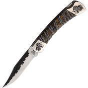 Yellowhorse 421 Chief Custom Buck 110 Lockback Knife Mammoth Handles