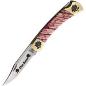 Yellowhorse 418 Turtle Custom Buck 110 Lockback Knife Rose Mammoth Handles