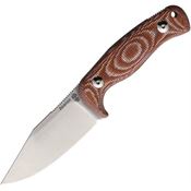 Akeron 003MI Eklipse Micarta by Tony Lopes Stonewash Fixed Blade Knife Natural Handles