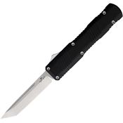 Bear & Son OTF210ALBKS BCOTF210ALBKS Auto OTF Tanto Satin Knife Black Handles