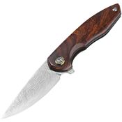 Bestech L08F Bambi Mirror Damascus Knife Ironwood Handles