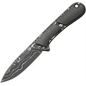 Civivi 23010DS1 Mini Elementum Black Fixed Blade Knife Green Handles