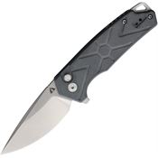 CMB 14G Button Lock Stonewash Knife Gray Handles