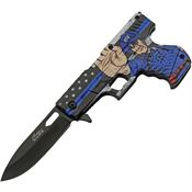 Rite Edge 300227PP Gun Linerlock Knife Police Handles