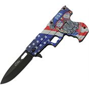 Rite Edge 300227PV Gun Linerlock Knife Bulldog Handles