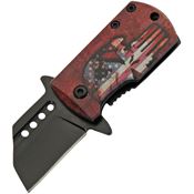 Rite Edge 300590RD Money Clip Black Knife Brown Handles