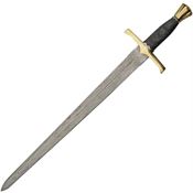 Damascus 5027 Garth Sword Steel Fixed Blade Knife Black Handles