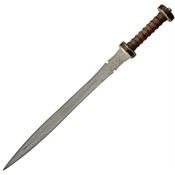 Damascus 5028 Roman Delos Sword Steel Fixed Blade Knife Brown Handles