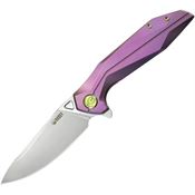 Kubey 235D Nova Sandvik Knife Purple Handles