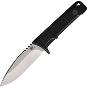 Medford 118VTQ08KB G10 Tumbled Fixed Blade Knife Black Handles