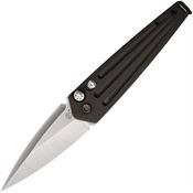 Medford NATQ30PVTP Auto Nosferatu Button Lock Knife Black Handles